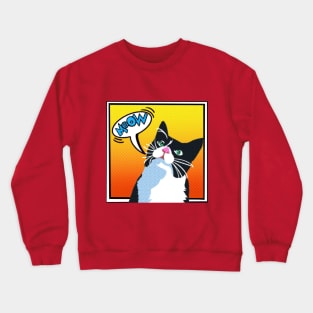 Comic Strip Tuxedo Cat Crewneck Sweatshirt